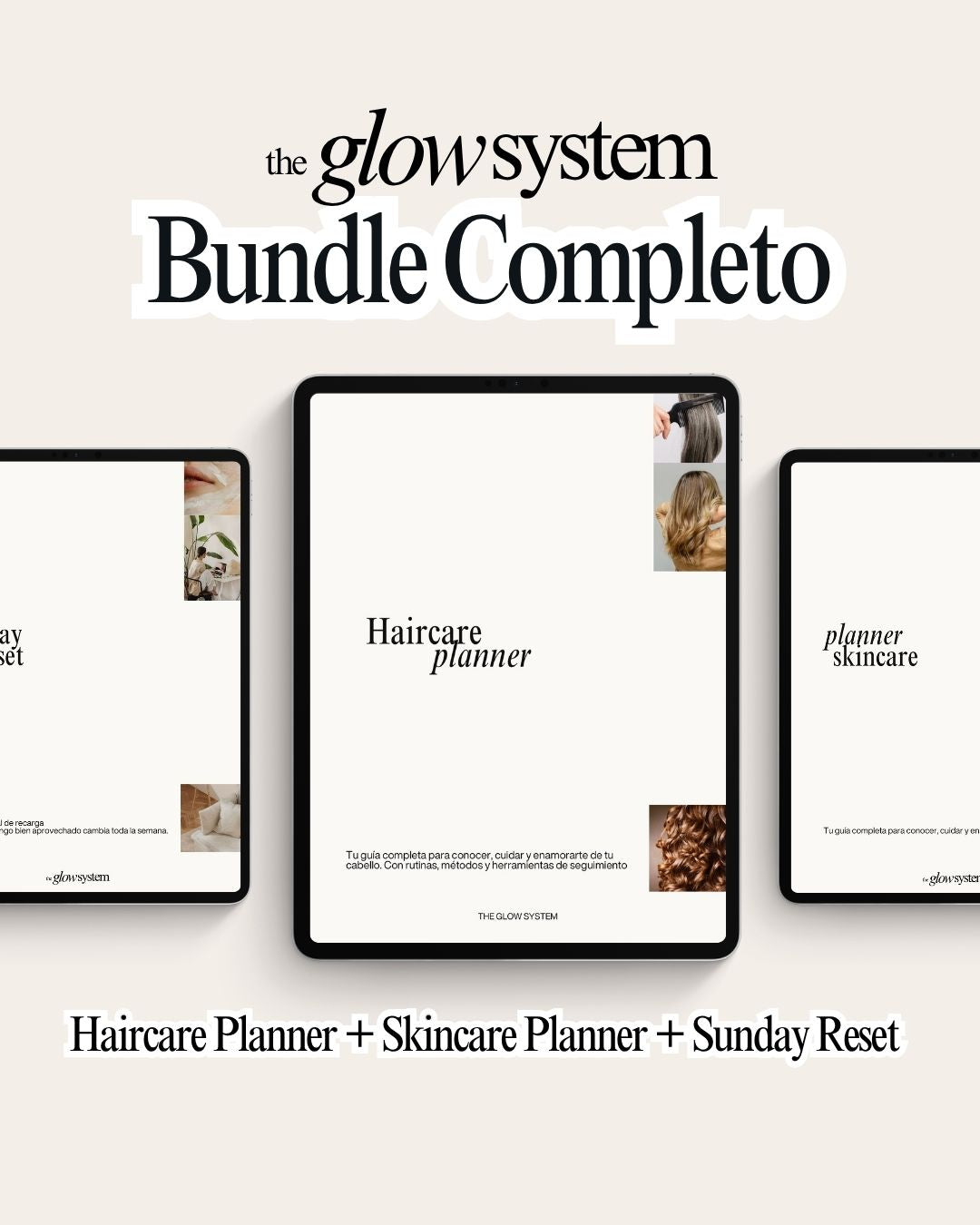 The Glow System Completo Haircare + Skincare + Sunday Reset