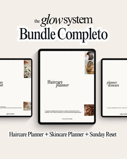 The Glow System Completo Haircare + Skincare + Sunday Reset