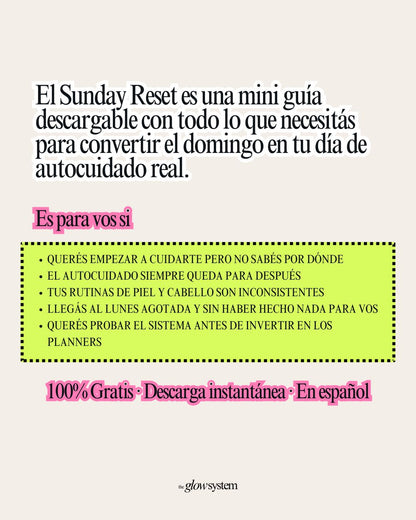 Sunday Reset  -Guía gratuita de autocuidado