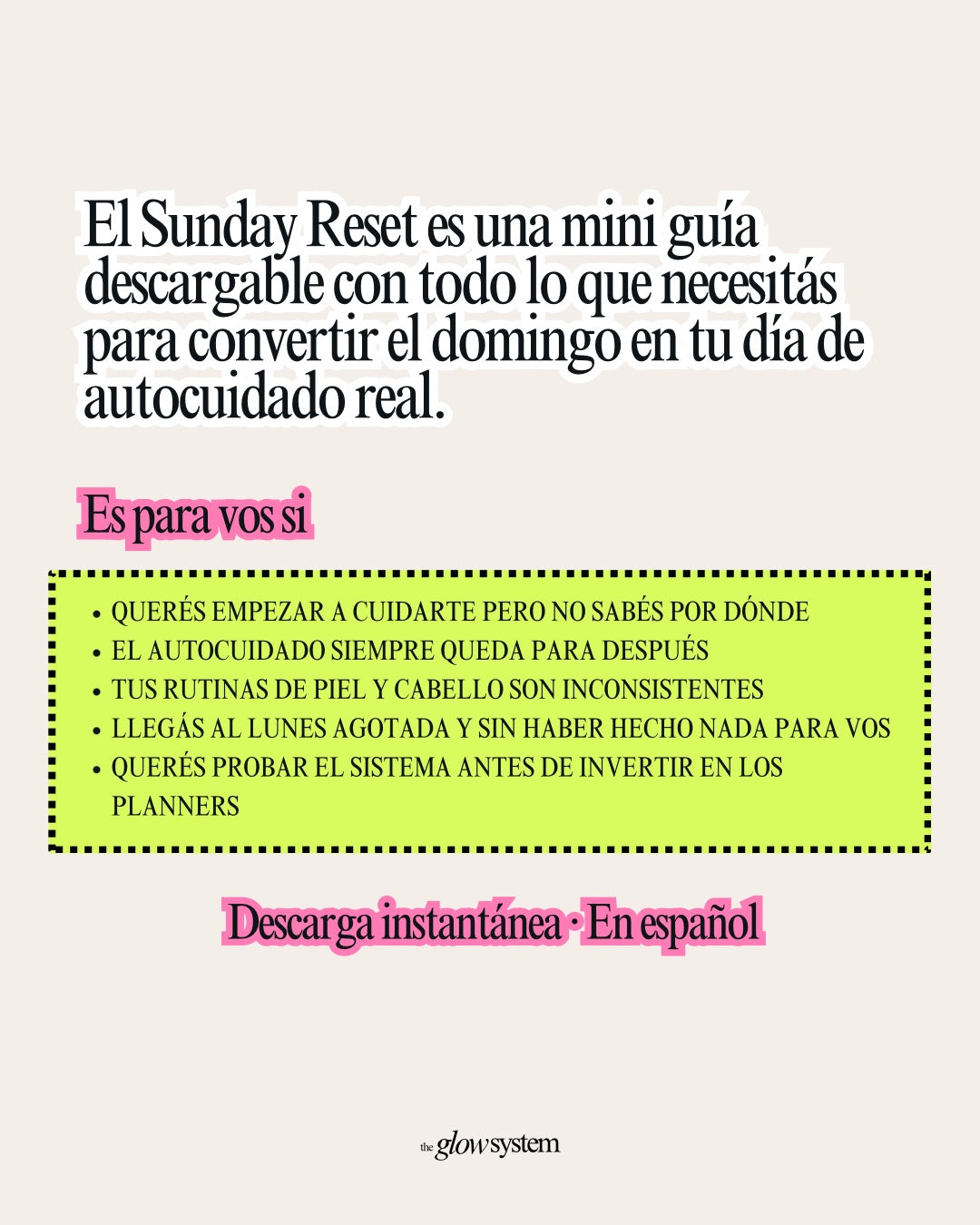 Sunday Reset  -Guía de autocuidado