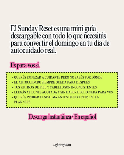 Sunday Reset  -Guía de autocuidado